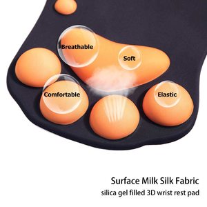Bantalan <span class=keywords><strong>Mouse</strong></span> kaki kucing, dengan penopang pergelangan tangan lembut sandaran tangan silikon bantal sandaran pergelangan tangan nyaman alas <span class=keywords><strong>Mouse</strong></span> dekorasi meja untuk kantor - Product Image 2