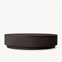 Table basse ronde en bois de qualité supérieure, design minimaliste, fabrication artisanale, meubles de salon, prix de gros
