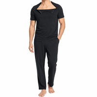 T-shirt médical unisexe en coton adaptatif avec fermeture éclair double épaule, vêtement de récupération post-opératoire, blouses d'hôpital personnalisées pour infirmières