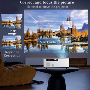Android 9 LED <b>Mini</b> Smart LCD Projector Full HD 1080p 4K Supported Pocketable Home Beamer Q3 Best Seller Product 2024 Digital Pro - Product Image 3