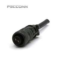 Connecteur d'alimentation circulaire industriel fileté à 2 broches PSCCONN série MS5015, modèles MS3106A, MS3106A10SL-4S, MS3106A10SL-4P