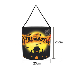 MADESHINE Sac à bonbons en forme de citrouille LED pour Halloween, sac à main décoratif, seau de Noël, sac à bonbons personnalisé imprimé - Product Image 3