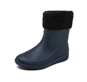 Bottes <span class=keywords><strong>de</strong></span> <span class=keywords><strong>pluie</strong></span> en PVC pour femmes YL-2081, noires, chaudes, antidérapantes, imperméables, pour l'extérieur, idéales pour l'hiver – Vente en gros - Product Image 1