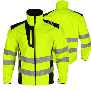 Veste de sécurité réfléchissante haute visibilité, vêtements de travail jaunes pour la construction, utilisation en extérieur, fibre de polyester conforme aux normes européennes - Product Image 4