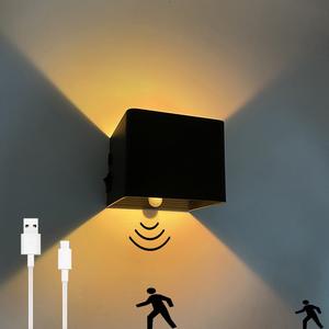 Lumière murale LED rechargeable par USB, corps en aluminium, pour marches, escaliers, couloir, sous-sol, passage, entrée, coin - Product Image 2