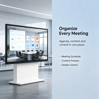 Tablette interactive de conférence 4K avec écran tactile capacitif infrarouge de 55 pouces, processeur Intel Core I3/i5/i7, 16 Go de RAM, caméra et microphone