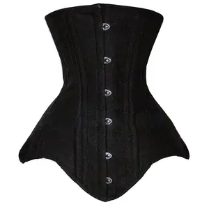 Women's Long Torso Waist Training Corsets Double 18 Steel Boned Heavy Duty Underbust Body Shaper