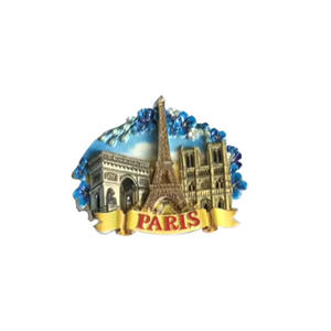 Aimant de réfrigérateur en résine <span class=keywords><strong>personnalisé</strong></span> avec logo, peint à la main, thème <span class=keywords><strong>Paris</strong></span>, nourriture, cadeau de voyage, souvenir, forme autocollante pour collection - Product Image 2