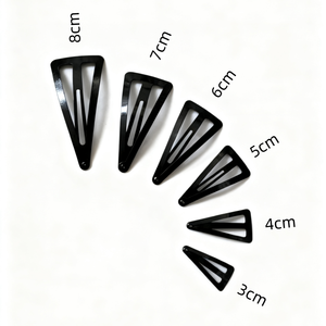 2025 New Black Geometric Hair Clips 3-8cm Assorted Sizes Non Slip No Crease <strong>Hairpins</strong> for Women Girls Daily Styling - Product Image 4