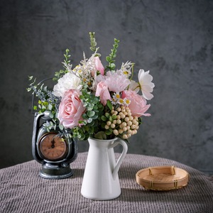 ช่อดอกกุหลาบประดิษฐ์ CallaFloral ทำจากผ้าพลาสติกถัก สำหรับตกแต่งบ้านและงานแต่งงาน รุ่น CF01459 - Product Image 1