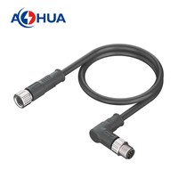 8PIN A Code PCB Panneau Connecteur M08 Droit/Coude Métal Plug Over Mold PVC Câble 8Pin Capteur Connecteur