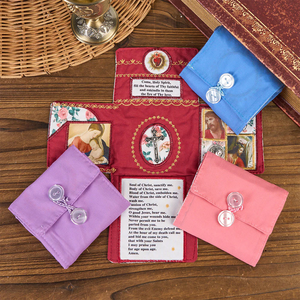 Santuário Católico <span class=keywords><strong>de</strong></span> Bolsillo Cosido a Mano con Cruz Plateada y Arte Sagrado, Altar Portátil <span class=keywords><strong>de</strong></span> Fe Hecho a Mano, ARTE RELIGIOSO INTENSO - Product Image 5