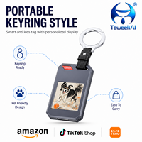 Localizador Bluetooth F1 E Ink Antipérdida Compatible con Apple Find My, Tarjeta de Información NFC, IP65, Llavero, Dispositivo para Mascotas y Equipaje