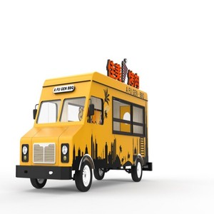 รถเข็นขายอาหารบาร์บีคิวไฟฟ้า หน้าต่างบริการสองด้าน รถพ่วงขายอาหารทอดและบาร์บีคิวเคลื่อนที่ - Product Image 1