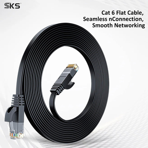 <span class=keywords><strong>Cable</strong></span> Ethernet plano SKS Cat6 <span class=keywords><strong>de</strong></span> alta velocidad <span class=keywords><strong>de</strong></span> 10 Gbps, negro, 1m/2m, RJ45 LAN <span class=keywords><strong>para</strong></span> consola <span class=keywords><strong>de</strong></span> juegos, <span class=keywords><strong>PC</strong></span>, router, módem - Product Image 2