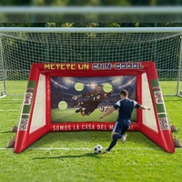 Offre Spéciale : But de football gonflable en PVC 4x2.2x2.5m personnalisé en usine, avec graphiques imprimés, robuste, pompe à air incluse pour le tir en extérieur