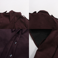Veste courte chic pour femme à col pointu, à bretelles et ceinturée, à manches longues, pour le quotidien et le style urbain, vente en gros