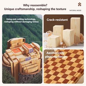 Planche à découper épaisse en bois d'acacia de qualité restaurant, planche à découper en bois de caoutchouc, planche à découper en bois de grain fin - Product Image 4