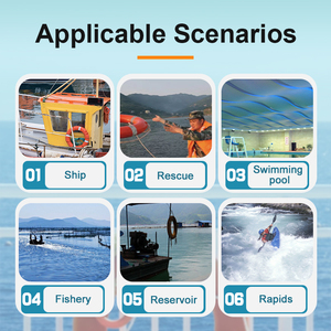 Corde flottante et anneau <span class=keywords><strong>de</strong></span> sauvetage Lifebelt, équipement <span class=keywords><strong>de</strong></span> survie aquatique, polyéthylène, diamètre 450 mm, fabriqué au Shandong - Product Image 5