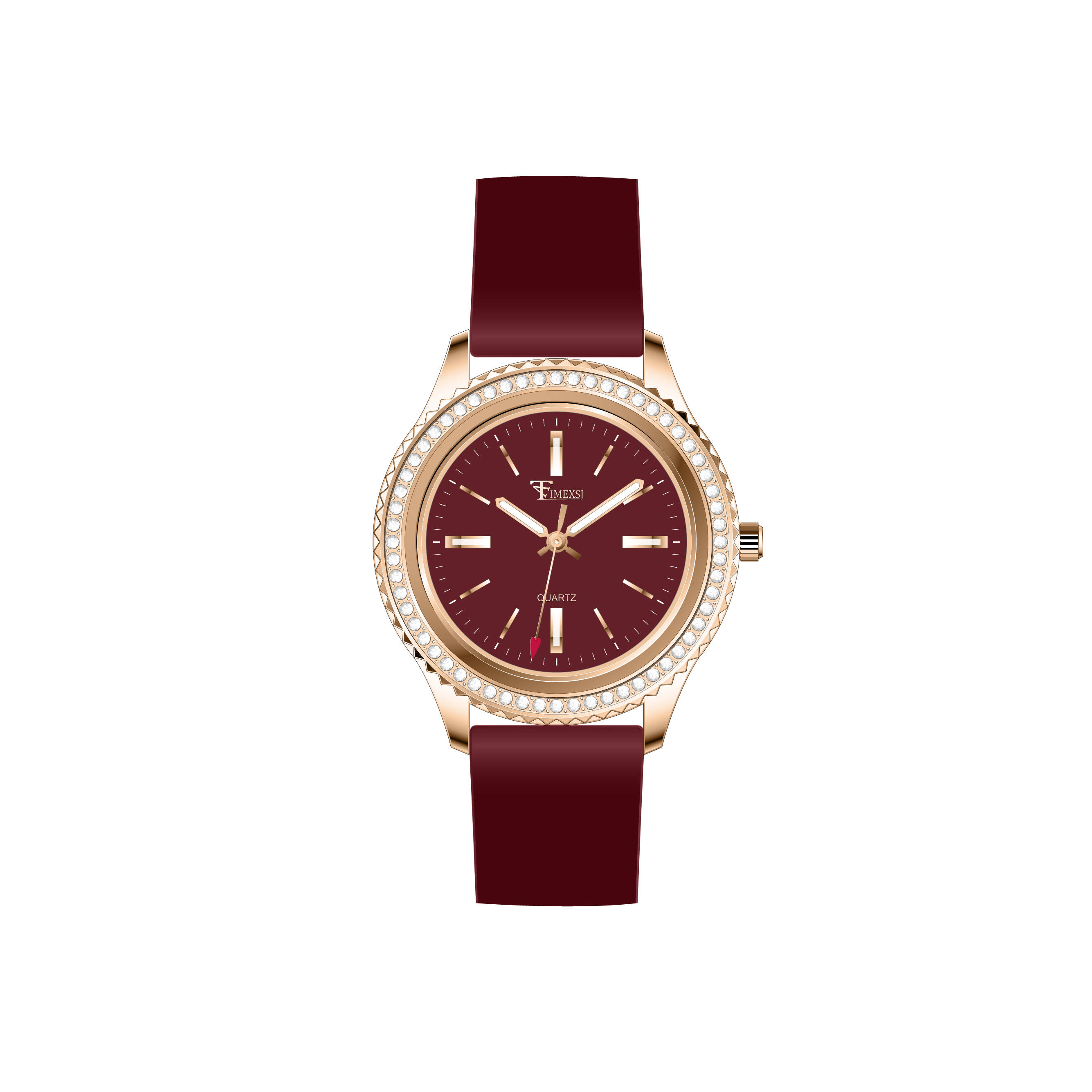 Rose Gold - Burgundy