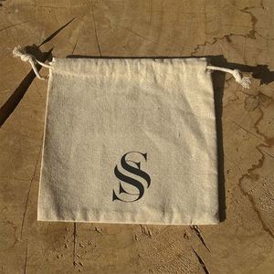 Customized Logo Recyclable Organic Cotton <b>Drawstring</b> <b>Pouches</b> Biodegradable Dust Bag Packaging Wholesale Promotion with Low Moq - Product Image 3