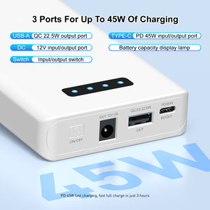 Batería Portátil Melasta Slim de 5200 mAh, Tipo-C, Iones de Litio, 12 V, Banco de Energía Duradero para Teléfonos y Computadoras - Product Image 2