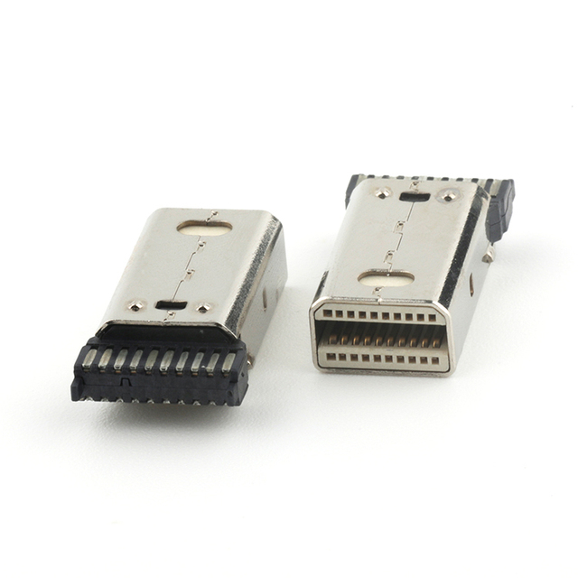 High Durability Mini DP Male Connector for Wire Soldering DisplayPort Male Connector