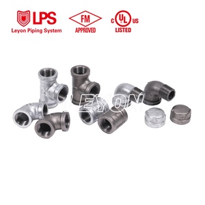 Raccord de tuyauterie en fonte malléable noire <span class=keywords><strong>Leyon</strong></span> FM UL pour la lutte contre l'incendie, coude réducteur en fer galvanisé fileté BSP NPT - Product Image 6