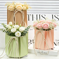 Sac à fleurs hexagonal imperméable de style coréen, sac à bouquet de roses, boîte à fleurs à cordon de serrage, boîte à fleurs transfrontalière