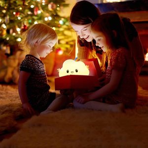 Silicone giocattoli per bambini camera da letto nuvole lampada lampada da tavolo regalo ricaricabile tipo di rubinetto nuvole Nursery lampada da comodino luce notturna a LED - Product Image 4