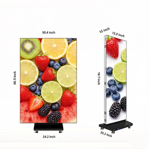 จอแสดงผล LED แบบพับสามตอน P2.5 สำหรับโปสเตอร์ จอแสดงผลสามจอในร่ม เครื่องเล่นโฆษณาดิจิทัลอัจฉริยะแบบกำหนดเอง พร้อม SDK แบนเนอร์ HD สำหรับร้านค้าปลีก - Product Image 1