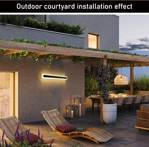 Lámpara de Pared para Exteriores, Impermeable IP65, AC85-265V, Moderna, LED, Tira Larga, para Iluminación de Porche Delantero y Jardín, Venta al Por Mayor - Product Image 5