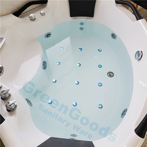 Vasca da bagno con idromassaggio ad angolo per 2 persone al coperto - Product Image 2