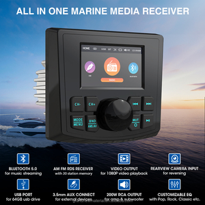 GRANDnavi 3 pulgadas BT Boat Marine Radio FM AM RDS Reproductor de video para Gauge ATV UTV SUV RV Golf - Product Image 4