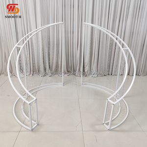 LEDA Indoor Outdoor Party Event White Metal Backdrop Detachable Flower <b>Balloon</b> Backdrop for Wedding - Product Image 1