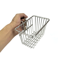 Panier de rangement sur mesure en acier inoxydable 304, paniers de rangement suspendus pliables en métal tressé