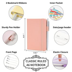 Agenda 2026 A6 in Inglese, Mini Taccuino in Pelle, Pianificatore Giornaliero 365 Giorni, Calendario Annuale e Settimanale, Stile Copertina Rigida - Product Image 2