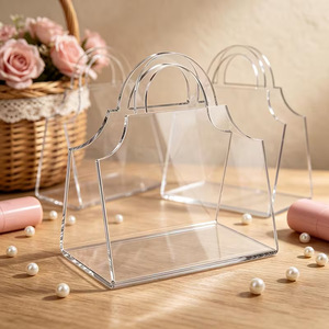 Customizable Transparent Acrylic Handbag Wedding <strong>EID</strong> Favor Candy <strong>Box</strong> Custom <strong>Gift</strong> Bags Favor <strong>Box</strong> - Product Image 3