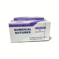Fil de Vicryl stérile absorbable tressé, stérilisé à l'oxyde d'éthylène, garantie trois ans, violet non teint, qualité médicale, pour usage clinique