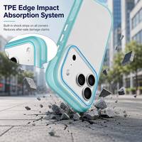 Coque de protection antichoc en TPE pour iPhone 17 Pro Max, dos en acrylique dépoli mat, toucher soyeux doux, anti-chute, fine et sûre