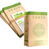 Sacs à déchets alimentaires biodégradables et compostables en papier kraft enduit à base d'eau, personnalisables, fabrication OEM ODM