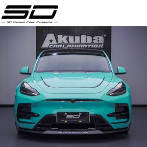 Produit le plus récent : lèvre de pare-chocs avant, diffuseur arrière, jupes latérales, spoiler central, kits de carrosserie large pour Tesla Model Y - Product Image 1