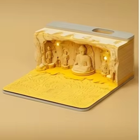 Bloc-notes lumineux 3D personnalisé découpé au laser et imprimé, feuilles mobiles, prêt à être expédié