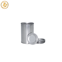 Bidon rond en fer blanc vide de 500 ml avec couvercle, boîte métallique pour emballage chimique et industriel, personnalisable