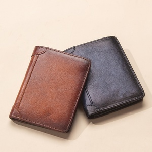 Customized Men's Genuine Leather Vertical Minimalist RFID <b>Passport</b> <b>Holder</b> Multi-function Slot SIM Card Credit Card Business Card - Product Image 3