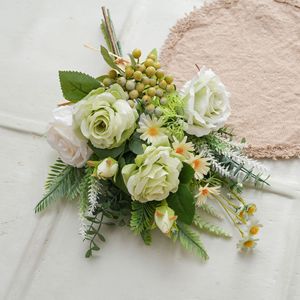 CallaFloral Fleurs Artificielles Mixtes Rose Peintes à la Main en Mousse Plastique et Tissu pour Mariage, Décoration Murale et Bouquet - Product Image 3