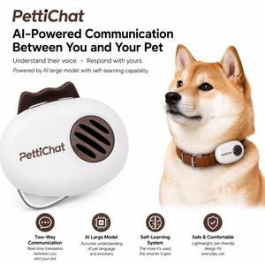 PettiChat AI เครื่องแปล<span class=keywords><strong>ภาษา</strong></span>สัตว์เลี้ยงแบบเรียลไทม์ การสื่อสารระหว่างคนและสัตว์เลี้ยง ความแม่นยำสูงในการตรวจจับอารมณ์ กันน้ำระดับ IP65 ใช้งานได้นานกว่า 20 ชั่วโมง - Product Image 1