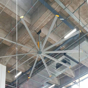 LONGWELL OEM industriale CE motore ventilatore da soffitto per palestra intelligente a basso consumo di energia telecomando in alluminio lama Hvls ventilatore - Product Image 2