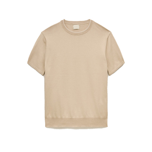 เสื้อสเวตเตอร์แขนสั้นลำลองสำหรับผู้ชาย ผลิตจากผ้าฝ้ายผสม ทรงหลวม น้ำหนักเบา ใส่สบายเหมาะกับฤดูร้อน - Product Image 1