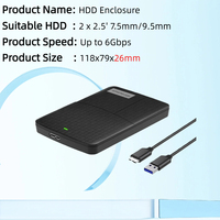 قرص صلب خارجي TISHRIC مقاس 2.5 بوصة بسعة 500 جيجابايت، قرص صلب HDD من نوع SATA إلى USB3.0 عالي السرعة، قرص صلب محمول لأجهزة الكمبيوتر المحمولة والتلفزيون وPS4 وPS5